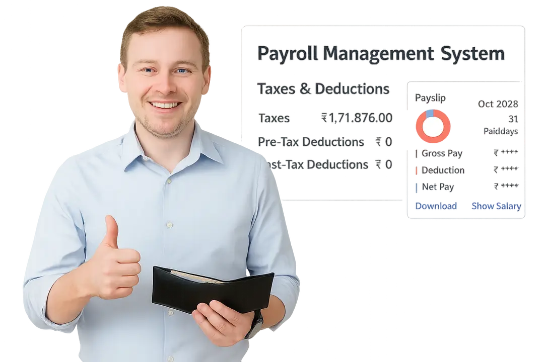 Payroll dashboard with salary slip generation