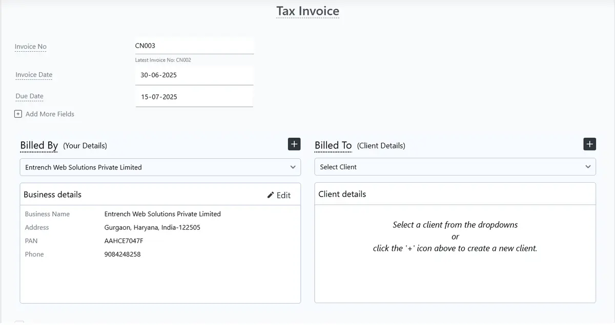 Customizable & Compliant Invoice Generation