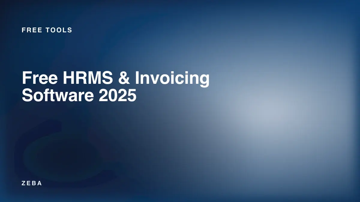 Free HRMS & Invoicing Software 2025