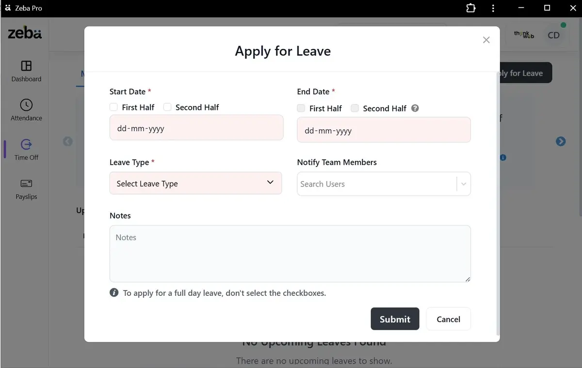 Seamless Leave Requests