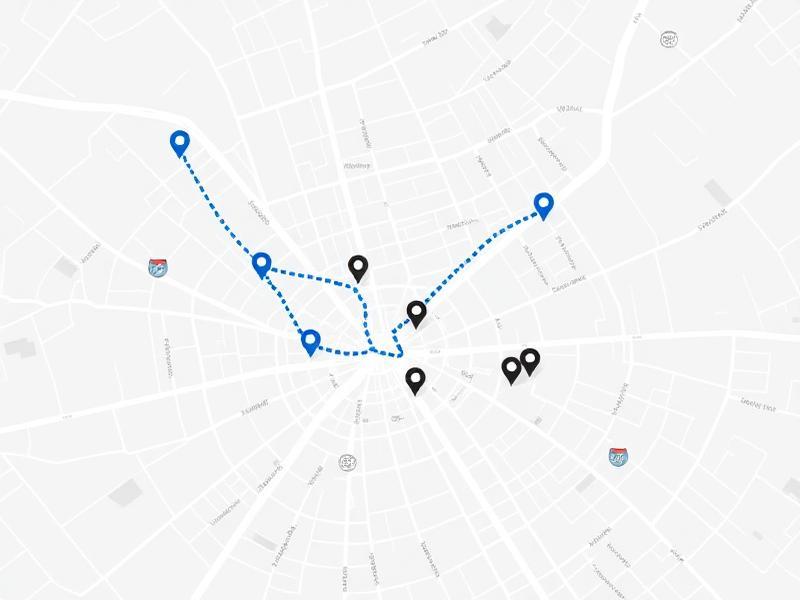 Field sales territory map and routes