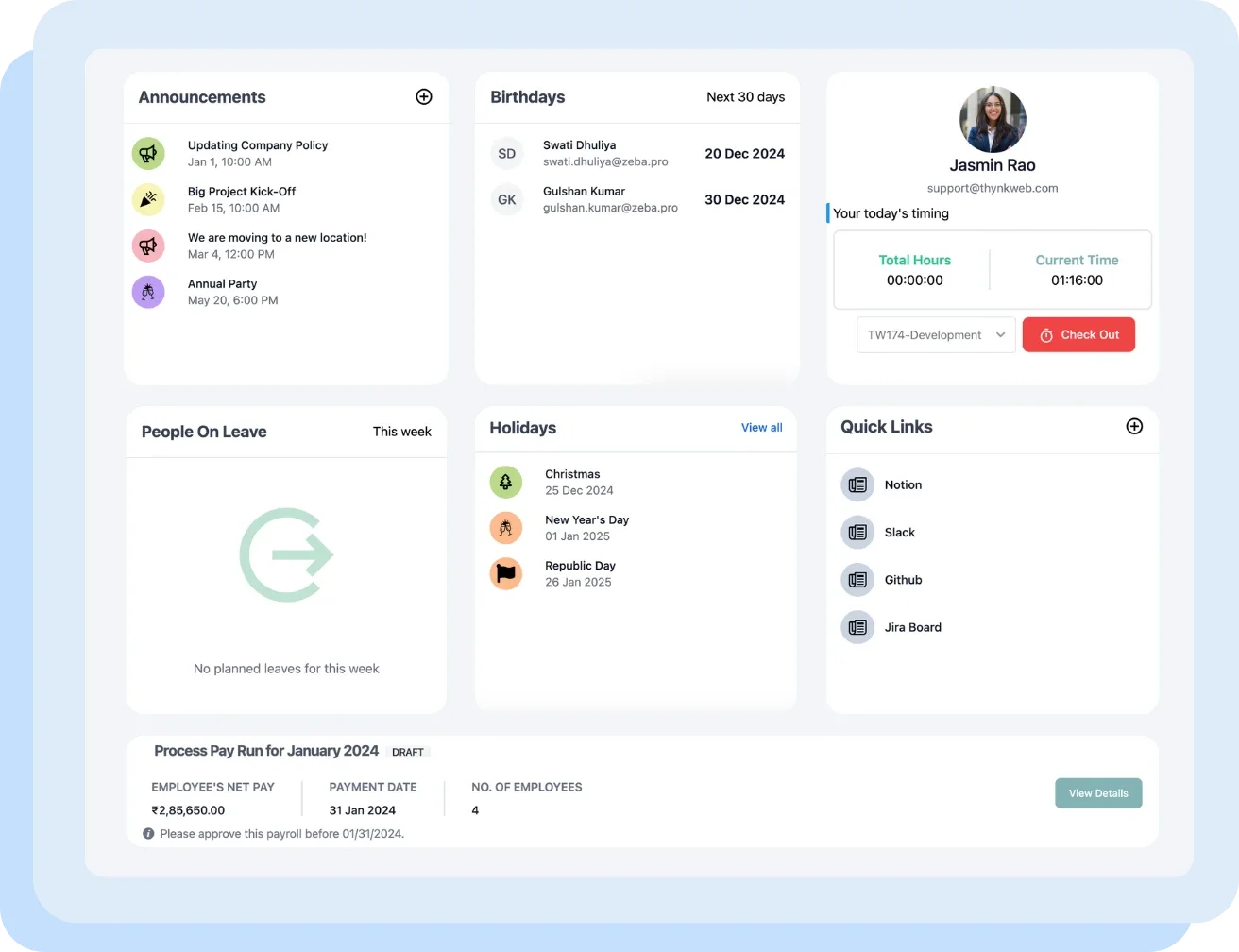 HR Dashboard