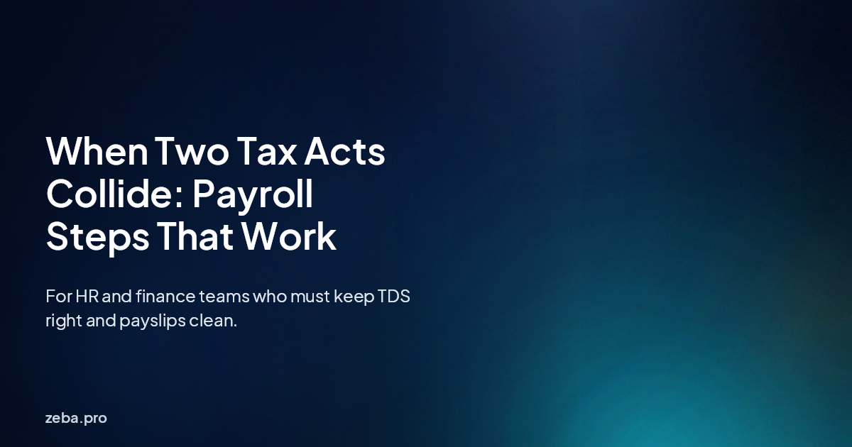 Two Income-Tax Acts in One Year: What HR Should Do